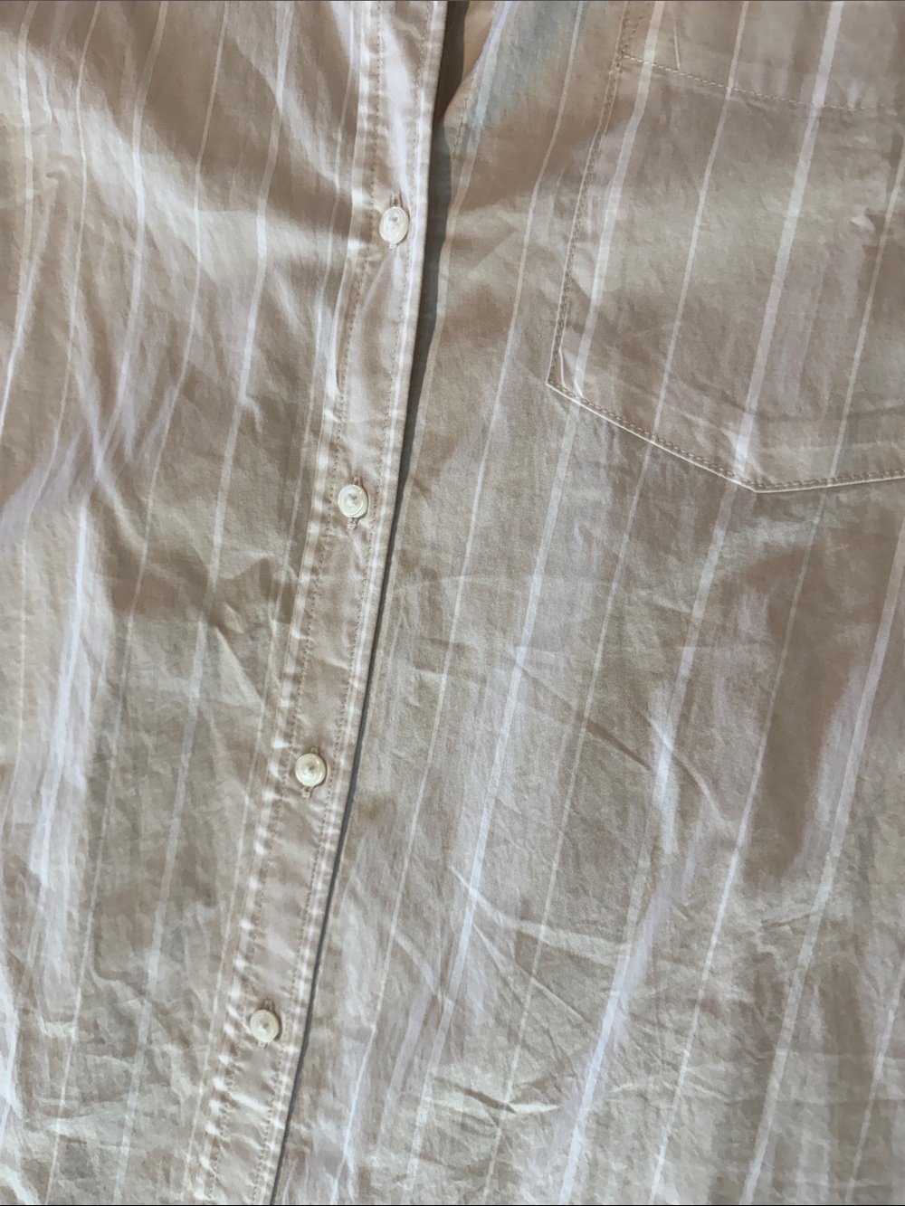 Old Navy Beige Striped Button-Up Shirt Dress - Picture 6 of 8